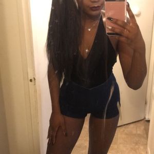 FOREVER 21 VELVET BODYSUIT